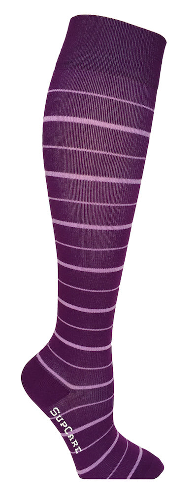 Lilla støttestrømper med striber, bambus