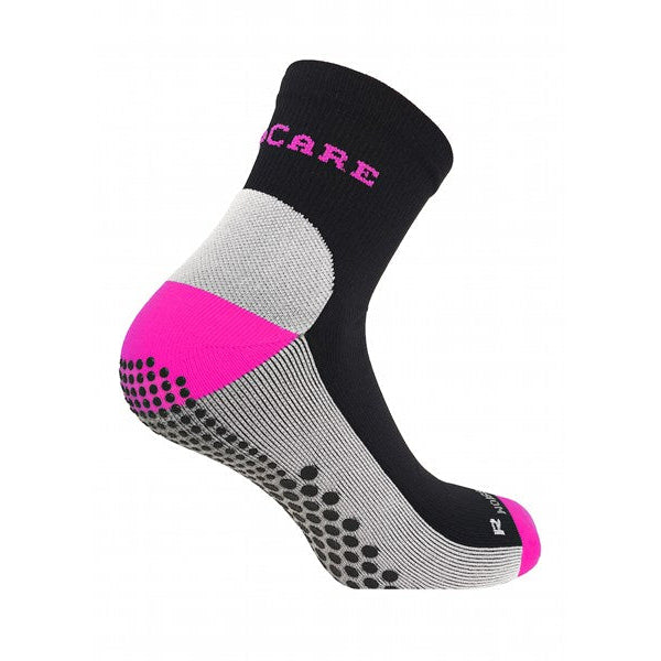 Skridsikre kompressionssokker til træning, sort/pink