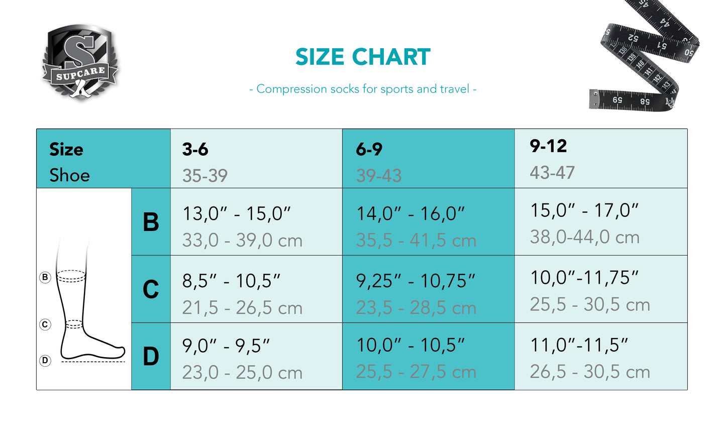 Mørkeblå kompressionsstrømper til sport