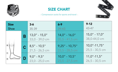 Mørkeblå kompressionsstrømper til sport