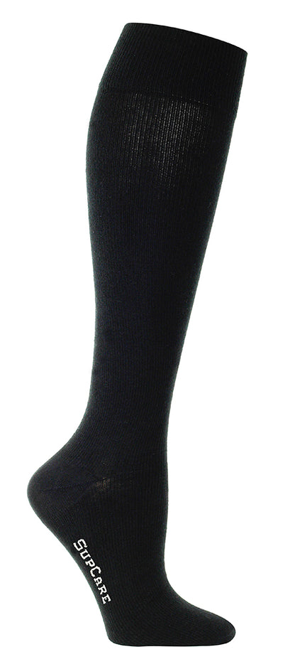 Ensfarvede støttestrømper, sort