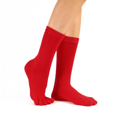 TOETOE Essential halvlange tåsokker, rød