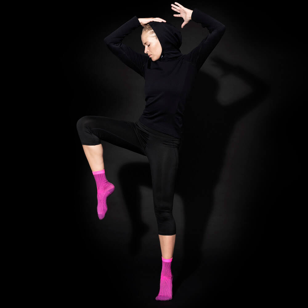 SupCare Cooling Knit  kompressionssokker, lilla/pink