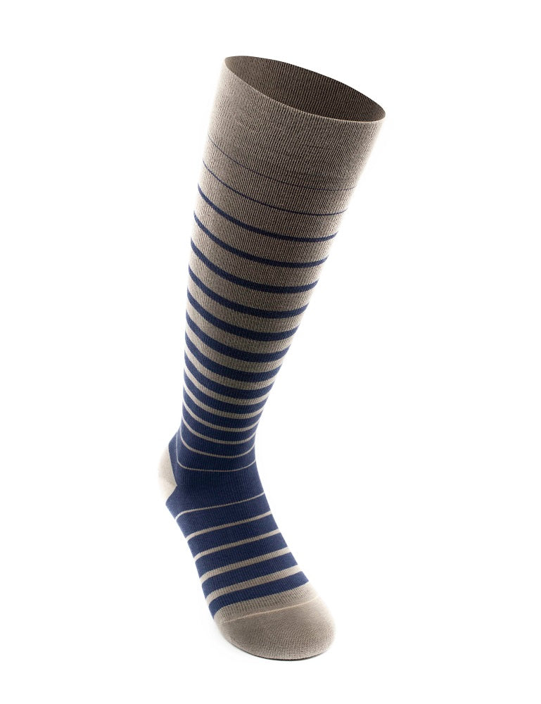 Business Stripes blå støttestrømper