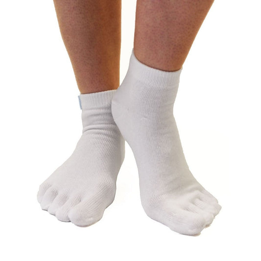 TOETOE Essential Anklet - Ankelhøje tåstrømper, hvid