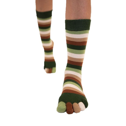 TOETOE Essential Mid-calf Stripy Earth