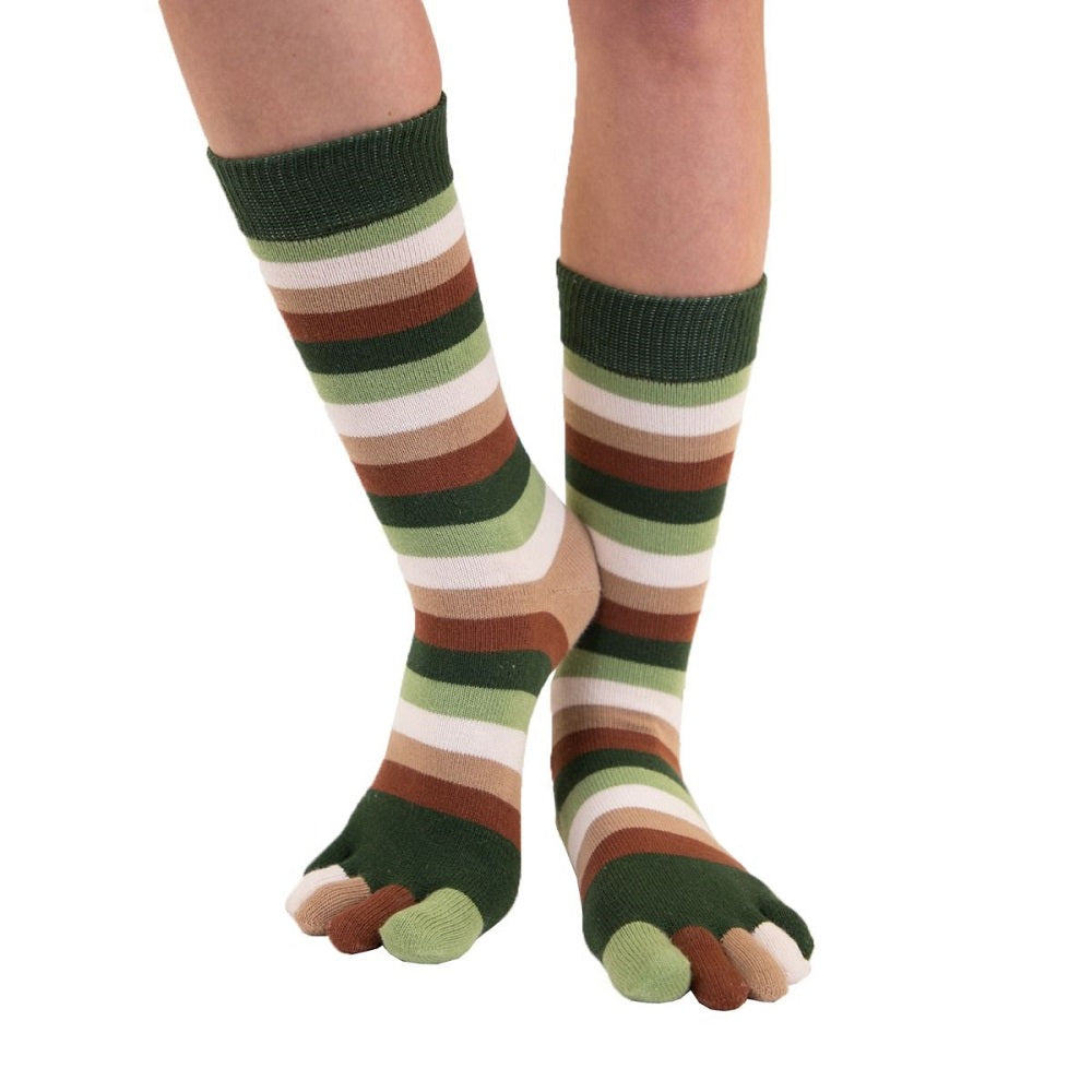TOETOE Essential Mid-calf Stripy Earth