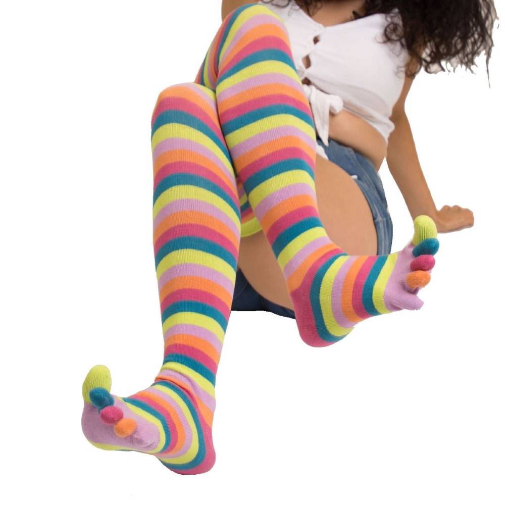TOETOE Essential - Over Knee,   tåstrømper, Flamingo