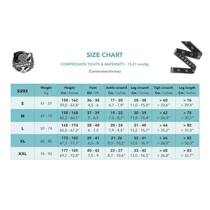 SupCare kompressionsleggings til gravide, sort