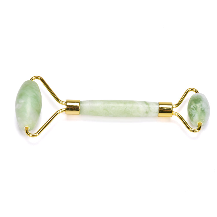 Hvælvet grøn hvid Jade roller