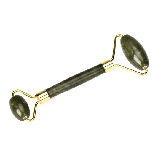 Hvælvet grøn Jade roller til ansigtsmassage