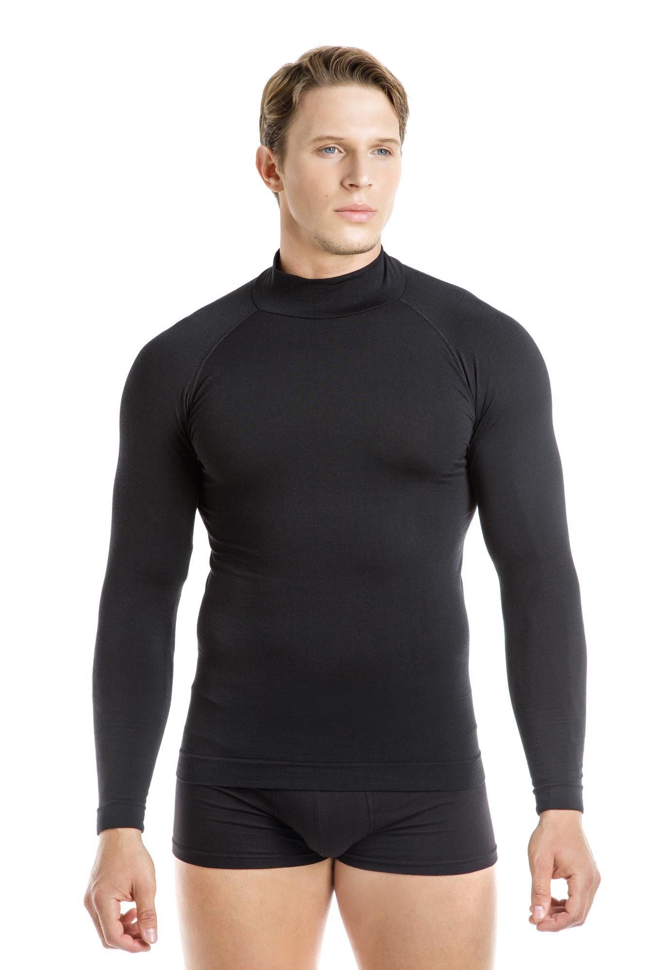 Langærmet poloshirt i Merinould og Dryarn (Herre)