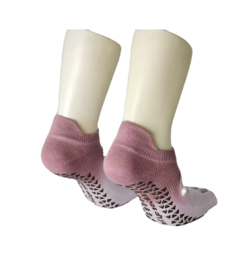 Skridsikre yoga-strømper med åben tå