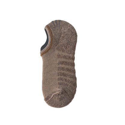 Ensfarvede no-show strømper i bomuld