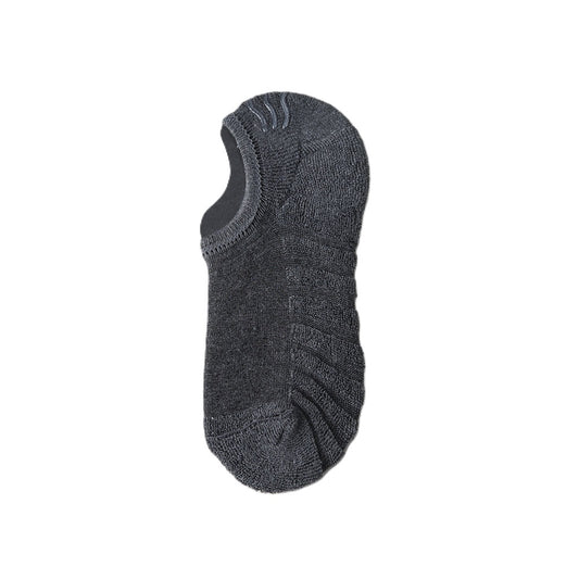 Ensfarvede no-show strømper i bomuld