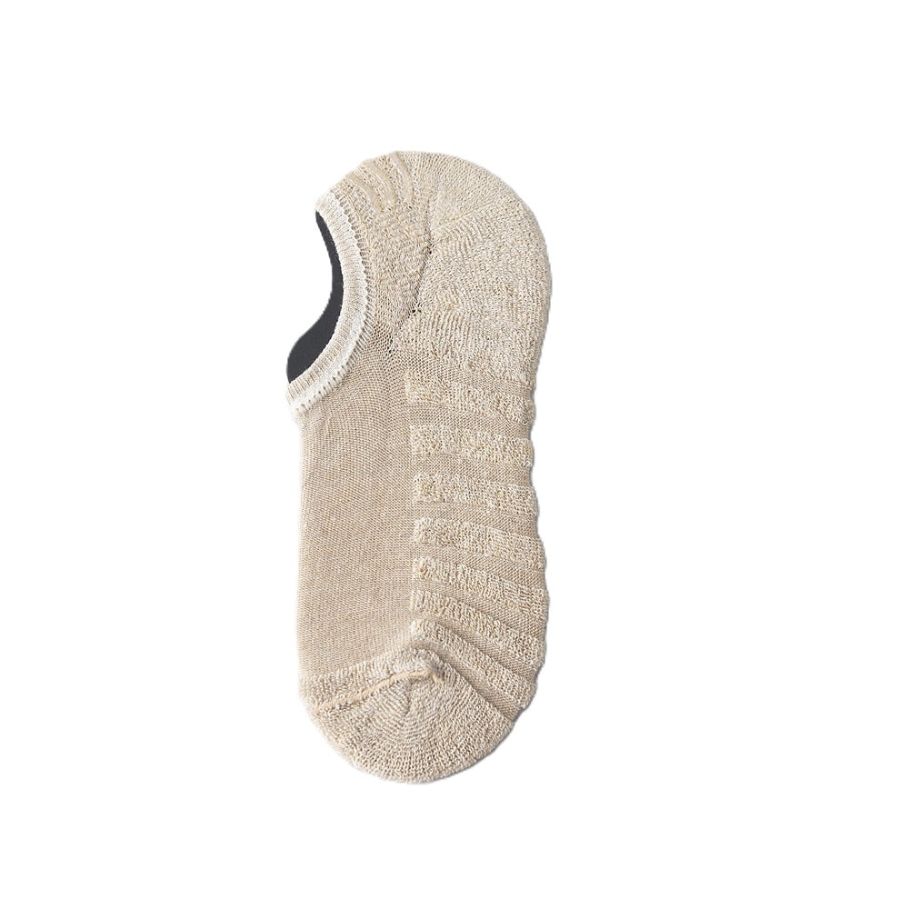 Ensfarvede no-show strømper i bomuld