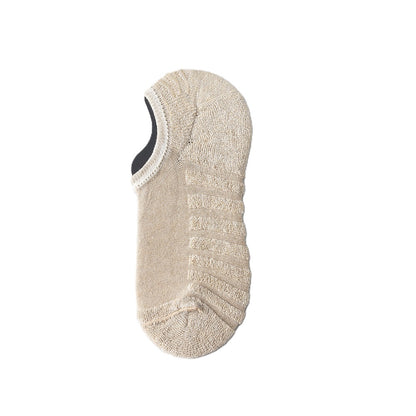 Ensfarvede no-show strømper i bomuld