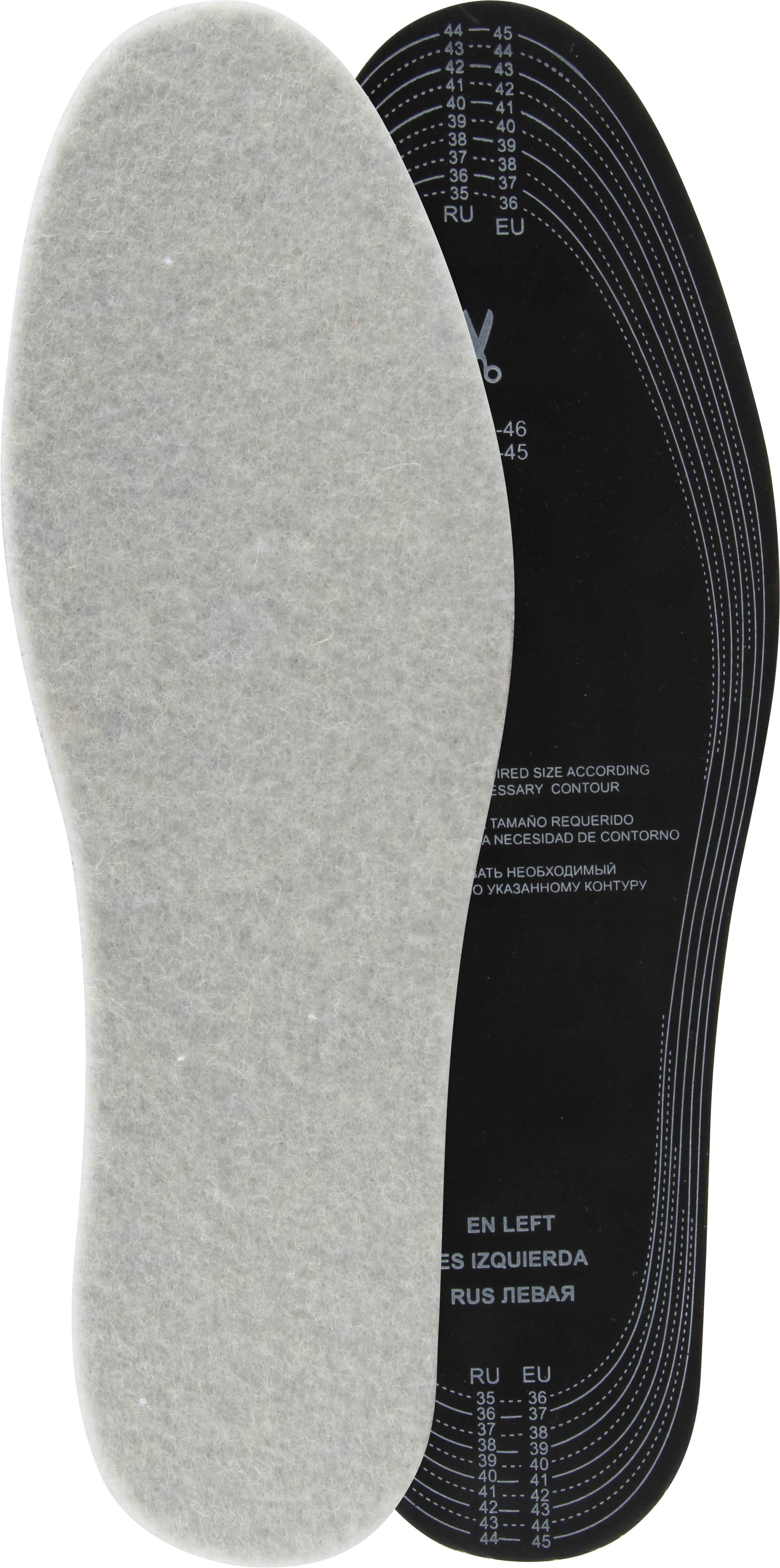 Varm sål af uldfilt