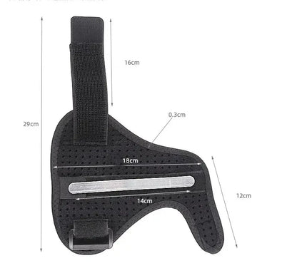 Tommelstøtte med skinne