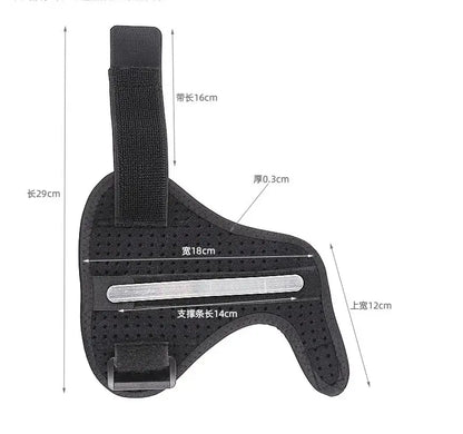 Tommelstøtte med skinne