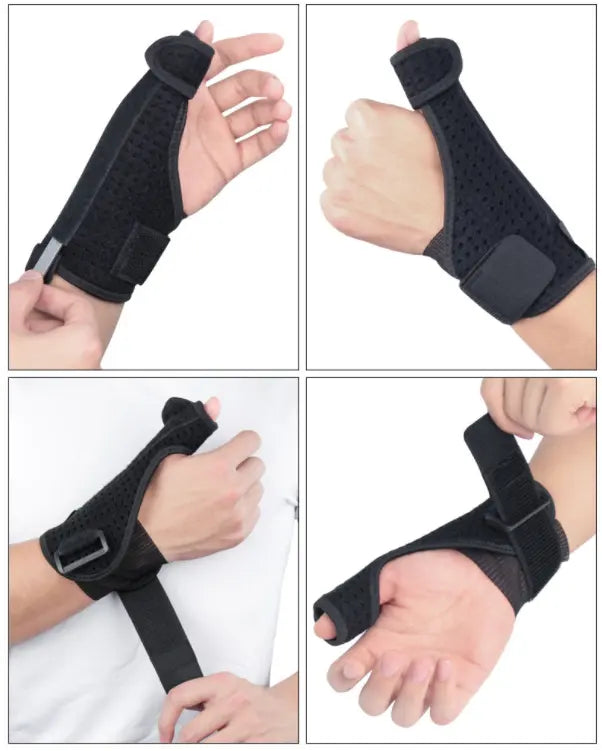 Tommelstøtte med skinne