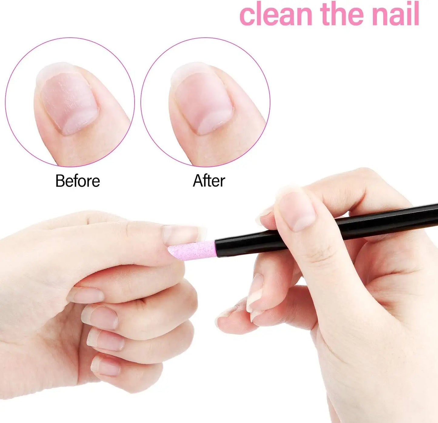 Neglebåndsredskab i pimpsten - poler neglene