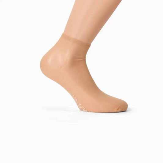 Ankelstrømper i nylon med skridsikker