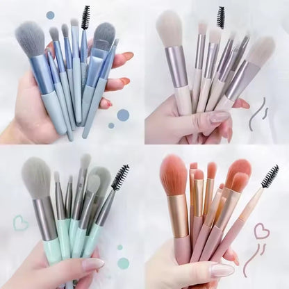 Make-up brush kit, 8 dele