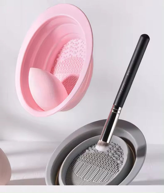 Skål til rengøring af makeupbørster