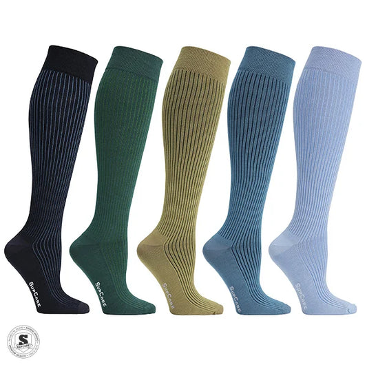 Støttestrømper af bambus i blandede farver, 5 stk