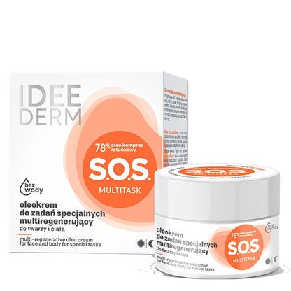 Vandfri hudpleje - Oljebaseret SOS-creme uden vand til sensitiv og tør hud 50 ml