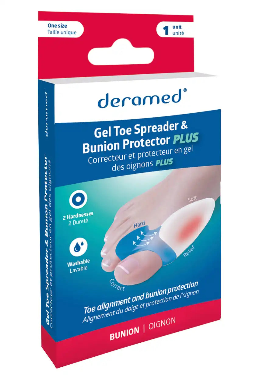 Deramed - Tåskiller og beskyttelse mod knyst (hallux valgus) i gel