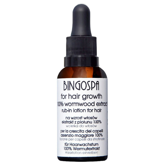 Behandling mod fedtet hovedbund - hårserum til hårvækst med malurt.