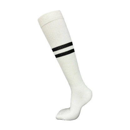 Støttestrømper bomuld med to striber 15-20 mmHg - 4-pak