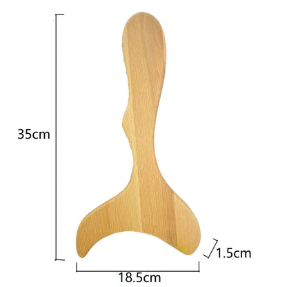Massage- og Gua Sha-skraber i træ