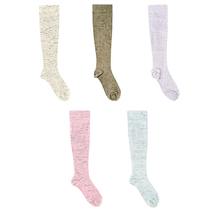 Melerede støttestrømper i bomuld til kvinder 5-pak - 20-30 mmHg