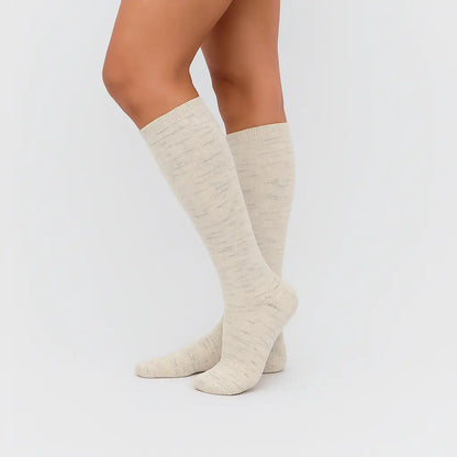 Melerede støttestrømper i bomuld til kvinder 5-pak - 20-30 mmHg