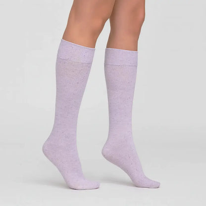 Melerede støttestrømper i bomuld til kvinder 5-pak - 20-30 mmHg
