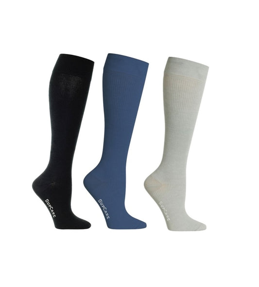 Støttestrømper af bambus, i klare basisfarver