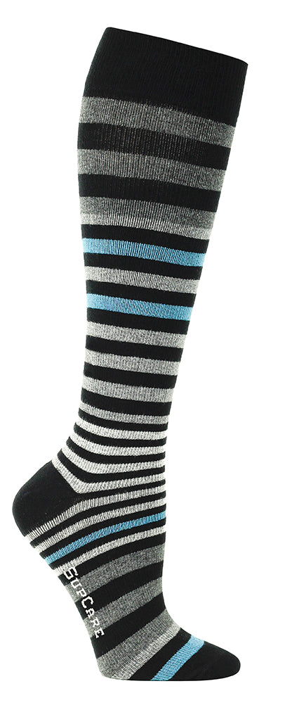 Stribede støttestrømper skønne striber