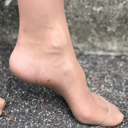 Beige støttestrømper i nylon 70 den