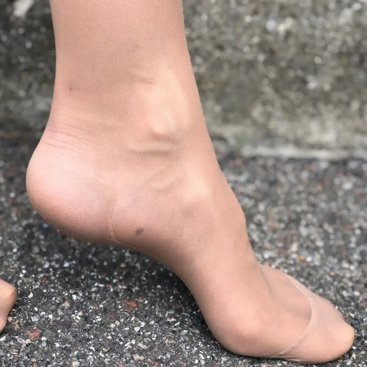 Beige støttestrømper i nylon 70 den