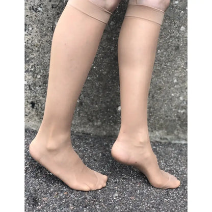 Beige støttestrømper i nylon 70 den