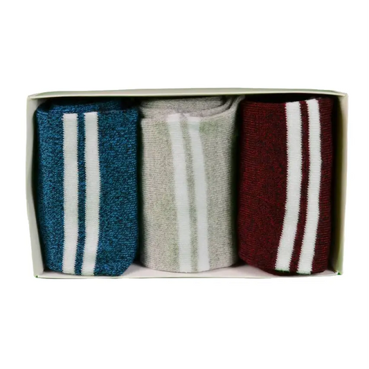 Tåstrømper i bomuldsblandede farver, 3-pak