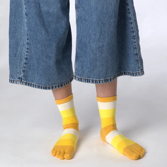 Tåsokker i bomuld - stribet