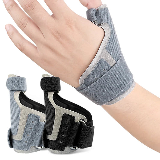 Tommel- og håndledsstøtte med skinne