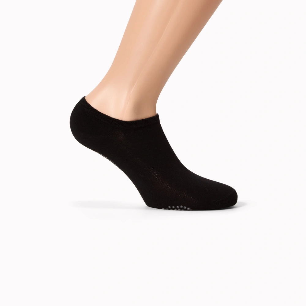 No-show sokker med anti-slip-sort-side