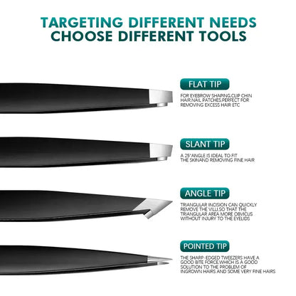 Pincetter til bryn og hudorme - sæt