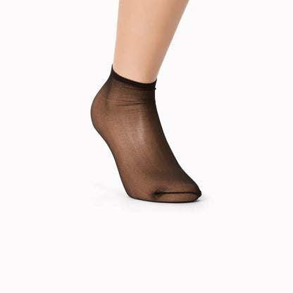 Ankelstrømper i nylon med skridsikker