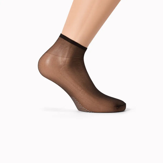 Ankelstrømper i nylon med skridsikker